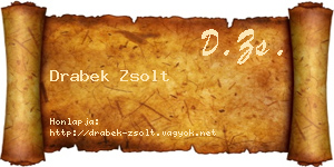 Drabek Zsolt névjegykártya